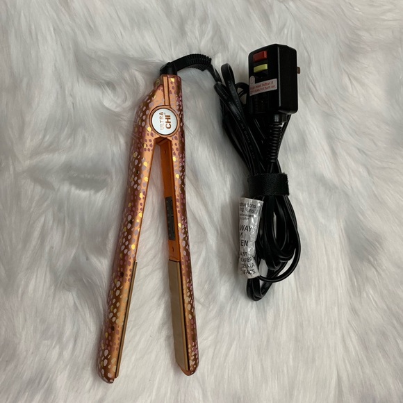 1” ULTRA CHI ORANGE FLAT /STYLING HOT IRON EUC WNB - Picture 3 of 16